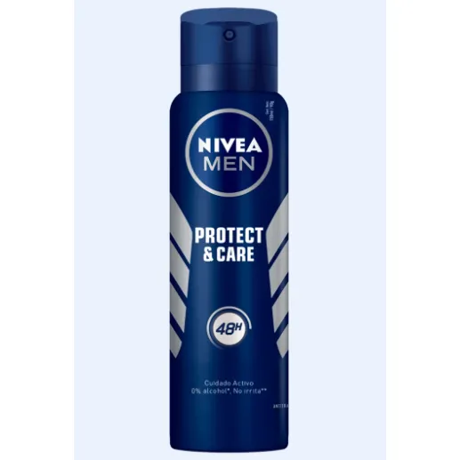 NIVEA DESODORANTE AEROSOL PROTECT CARE MEN 48 H X 150 ML - Ecofarma